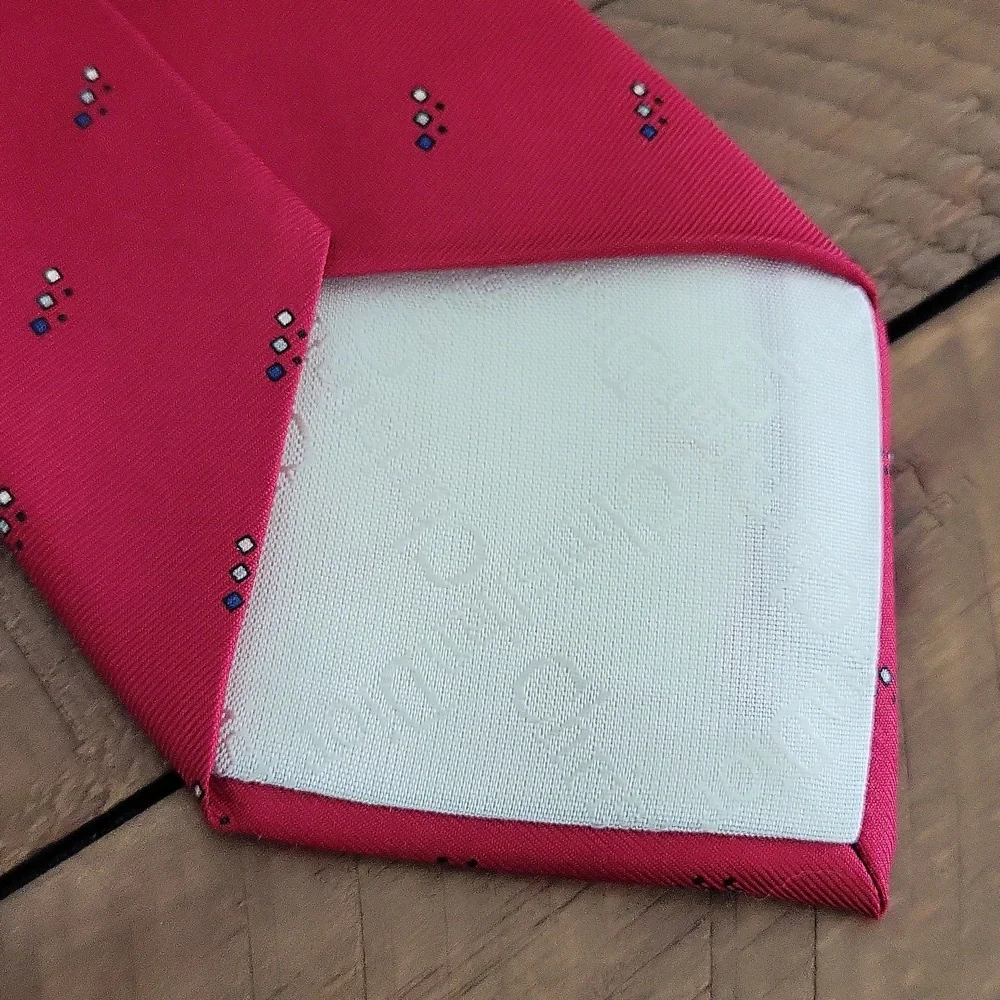 Christian Dior Red Silk Tie - Picture 5 of 6